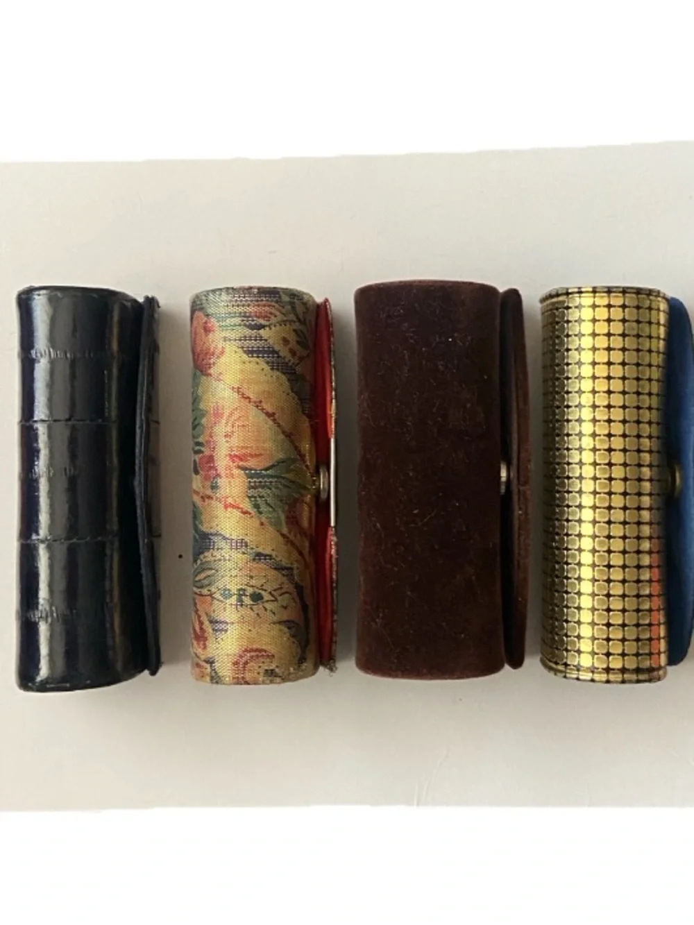 Men's Assorted Leather and Fabric Eyeglass Cases - Set of 4